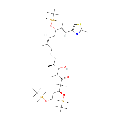 (3S,6R,7S,8S,12Z,15S,16E)-1,3,15-Tris-{[tert-butyl(dimethyl)silyl]oxy}-7-hydroxy-4,4,6,8,12,16-hexamethyl-17-(2-methyl-1,3-thiazol-4-yl)heptadecyl-12,16-dien-5-one (CAS: 193146-49-5) - Related Chemical Product