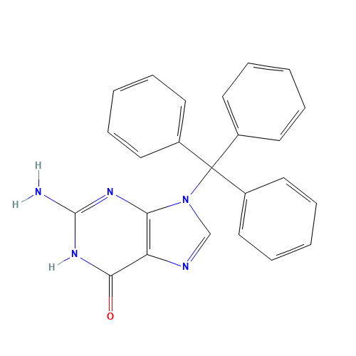 9N-Trityl Guanine (CAS: 374678-33-8) - Chemical Structure and Molecular Formula 