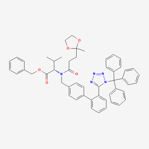 N-[(2'-Trityltetrazol[1,1'-biphenyl]-4-yl)methyl]-N-[3-(2-methyl-1,3-dioxolan-2-yl)-1-oxopropyl]-L-valine Benzyl Ester (CAS: 1331888-33-5) - Related Chemical Product