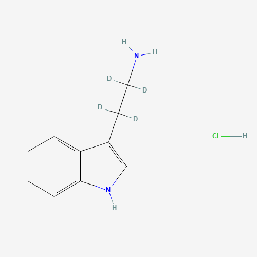 Tryptamine-d4 Hydrochloride (CAS: 340257-60-5) - Chemical Structure and Molecular Formula 