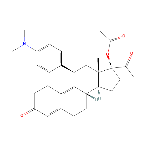 Ulipristal Acetate (CAS: 126784-99-4) - Chemical Structure and Molecular Formula 