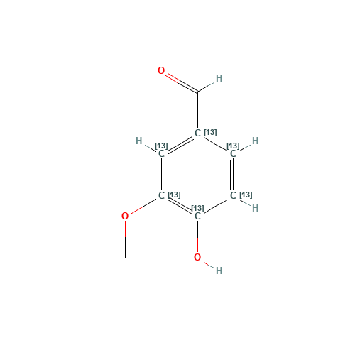 Vanillin (CAS: 201595-58-6) - Chemical Structure and Molecular Formula 