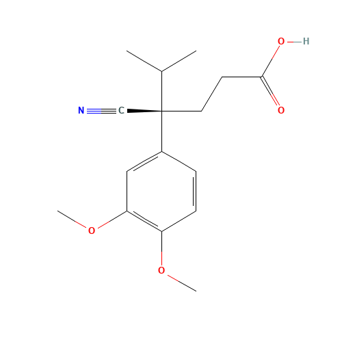 (R)-(+)-Verapamilic Acid (CAS: 38175-99-4) - Chemical Structure and Molecular Formula 