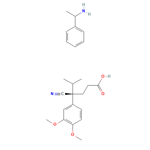 (R)-Verapamilic Acid (S)-a-Methylbenzylamine Salt (CAS: 302825-76-9) - Chemical Structure and Molecular Formula 