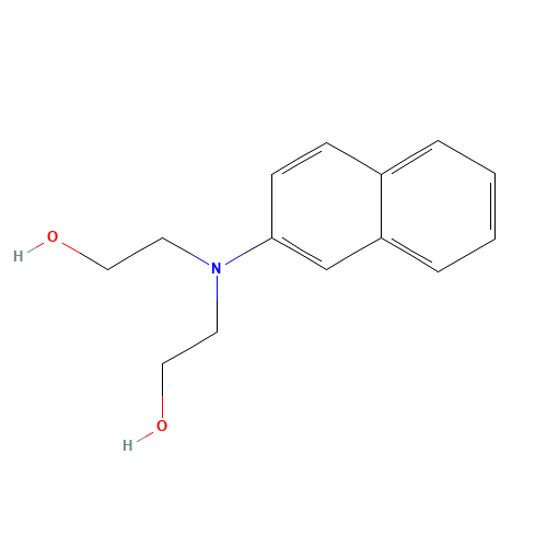 NN-Bis(2-hydroxyethyl)-2-naphthylamine (CAS: 6270-13-9) - Chemical Structure and Molecular Formula 
