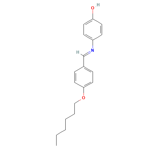 p-Hexyloxybenzylidene p-Aminophenol (CAS: 50262-77-6) - Chemical Structure and Molecular Formula 