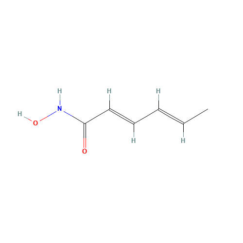 N-Hydroxy-2,4-hexadienamide (CAS: 4076-62-4) - Chemical Structure and Molecular Formula 