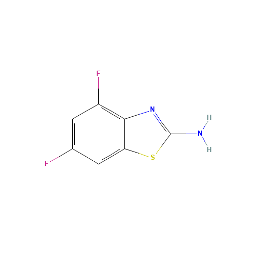 2-Amino-4,6-difluorobenzothiazole (CAS: 119256-40-5) - Chemical Structure and Molecular Formula 