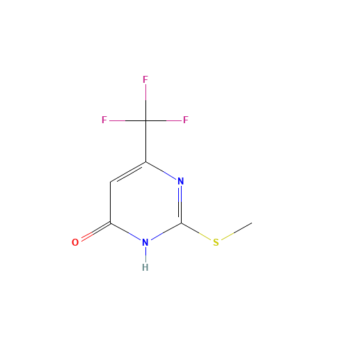 2-(Methylsulfanyl)-6-(trifluoromethyl)-4-pyrimidinol (CAS: 16097-62-4) - Chemical Structure and Molecular Formula 