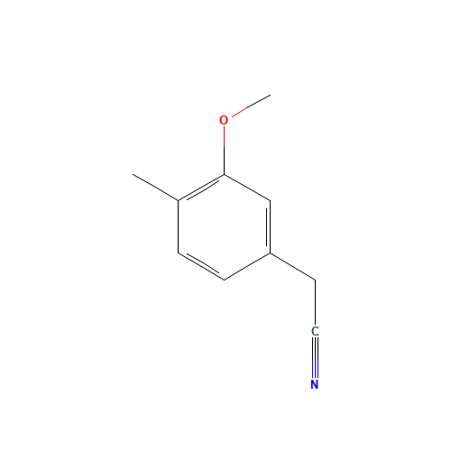 3-Methoxy-4-methylphenylacetonitrile (CAS: 64829-31-8) - Chemical Structure and Molecular Formula 