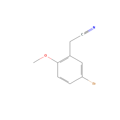 5-Bromo-2-methoxyphenylacetonitrile (CAS: 7062-40-0) - Chemical Structure and Molecular Formula 