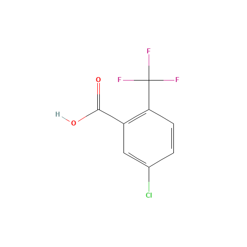 5-Chloro-2-(trifluoromethyl)benzoic acid (CAS: 654-98-8) - Chemical Structure and Molecular Formula 