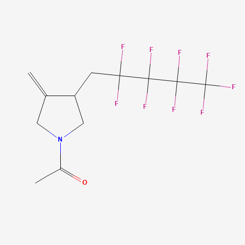 N-Acetyl-3-methylene-4-(1H,1H-nonafluoropentyl)-pyrrolidine (CAS: 31164-13-3) - Chemical Structure and Molecular Formula 