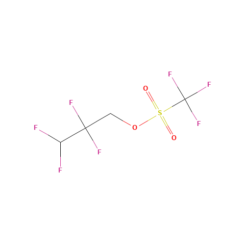 2,2,3,3-Tetrafluoropropyl trifluoromethane-sulfonate (CAS: 6401-02-1) - Chemical Structure and Molecular Formula 
