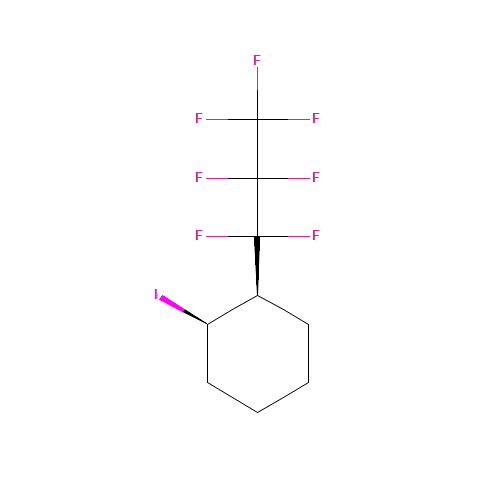 cis-1-Iodo-2-(heptafluoropropyl)cyclohexane (CAS: 7589-43-7) - Chemical Structure and Molecular Formula 