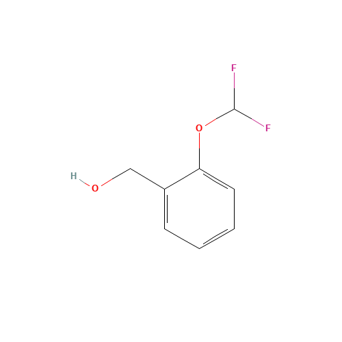2-(Difluoromethoxy)benzyl alcohol (CAS: 72768-94-6) - Chemical Structure and Molecular Formula 