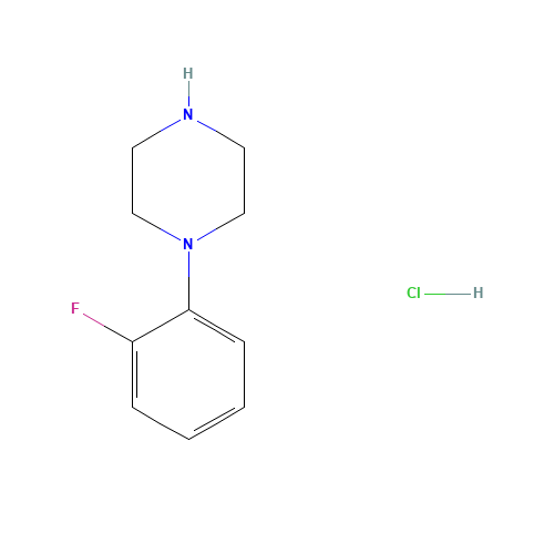 N-(2-Fluorophenyl)piperazine hydrochloride (CAS: 76835-09-1) - Chemical Structure and Molecular Formula 
