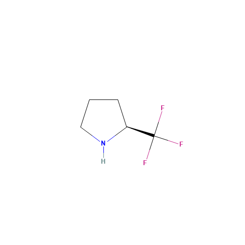 (S)-2-(Trifluoromethyl)pyrrolidine (CAS: 119580-41-5) - Chemical Structure and Molecular Formula 