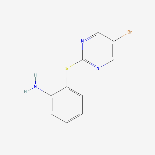 2-[2-(Aminophenyl)thio]-5-bromopyrimidine (CAS: 849021-43-8) - Chemical Structure and Molecular Formula 
