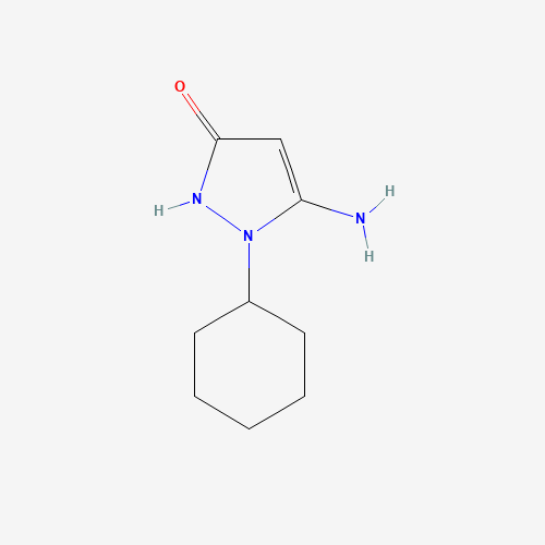5-Amino-1-cyclohexyl-1H-pyrazol-3-ol (CAS: 436088-86-7) - Chemical Structure and Molecular Formula 
