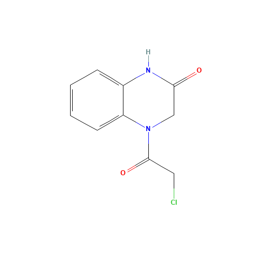 4-(2-Chloro-acetyl)-3,4-dihydro-1H-quinoxalin-2-one (CAS: 436088-67-4) - Chemical Structure and Molecular Formula 