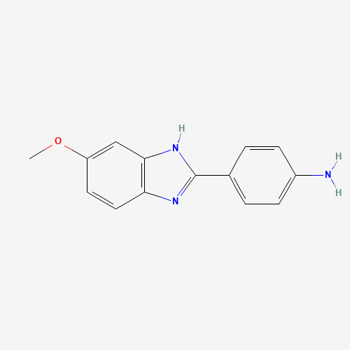 4-(5-Methoxy-1H-benzoimidazol-2-yl)-phenylamine (CAS: 366012-74-0) - Chemical Structure and Molecular Formula 