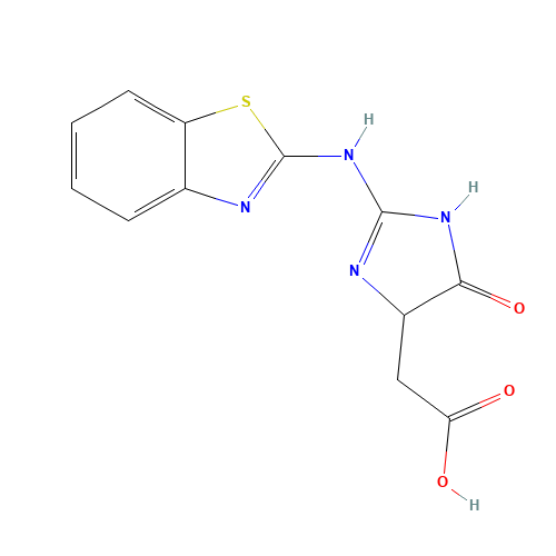 [2-(Benzothiazol-2-ylamino)-5-oxo-4,5-dihydro-3H-imidazol-4-yl]-acetic acid (CAS: 436811-21-1) - Related Chemical Product