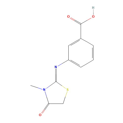 3-(3-Methyl-4-oxo-thiazolidin-2-ylideneamino)-benzoic acid (CAS: 436811-29-9) - Related Chemical Product