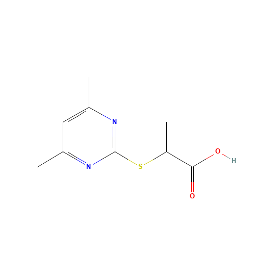 2-(4,6-Dimethyl-pyrimidin-2-ylsulfanyl)-propionic acid (CAS: 433242-31-0) - Related Chemical Product