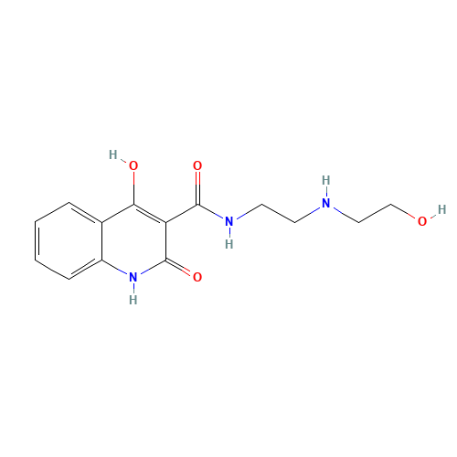 4-Hydroxy-2-oxo-1,2-dihydro-quinoline-3-carboxylic acid [2-(2-hydroxy-ethylamino)-ethyl]-amide (CAS: 436088-79-8) - Related Chemical Product