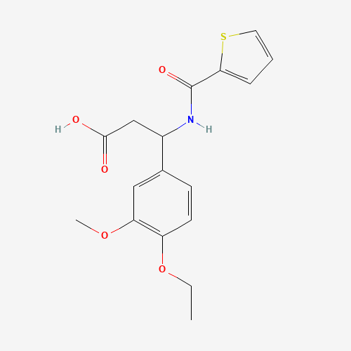 3-(4-Ethoxy-3-methoxy-phenyl)-3-[(thiophene-2-carbonyl)-amino]-propionic acid (CAS: 436087-15-9) - Related Chemical Product