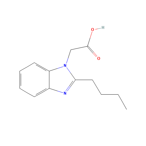(2-Butyl-benzoimidazol-1-yl)-acetic acid (CAS: 138992-92-4) - Chemical Structure and Molecular Formula 