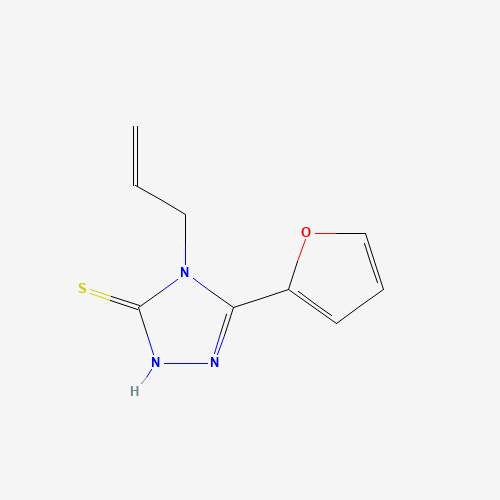 4-Allyl-5-furan-2-yl-4H-[1,2,4]triazole-3-thiol (CAS: 60870-43-1) - Chemical Structure and Molecular Formula 