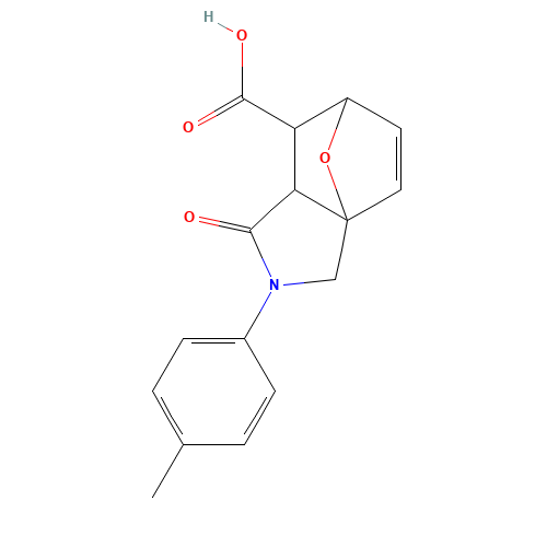 4-Oxo-3-p-tolyl-10-oxa-3-aza-tricyclo[5.2.1.0*1,5*]dec-8-ene-6-carboxylic acid (CAS: 14261-91-7) - Related Chemical Product