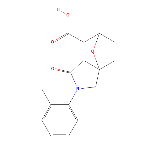4-Oxo-3-o-tolyl-10-oxa-3-aza-tricyclo[5.2.1.0*1,5*]dec-8-ene-6-carboxylic acid (CAS: 436810-98-9) - Related Chemical Product