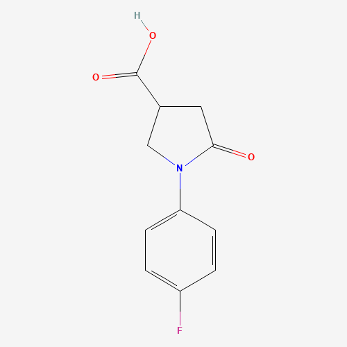 1-(4-Fluoro-phenyl)-5-oxo-pyrrolidine-3-carboxylic acid (CAS: 56617-43-7) - Chemical Structure and Molecular Formula 