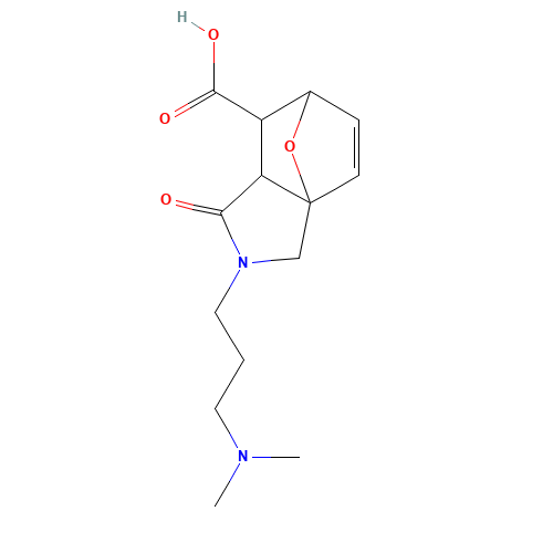 3-(3-Dimethylamino-propyl)-4-oxo-10-oxa-3-aza-tricyclo[5.2.1.0*1,5*]dec-8-ene-6-carboxylic acid (CAS: 436811-03-9) - Related Chemical Product