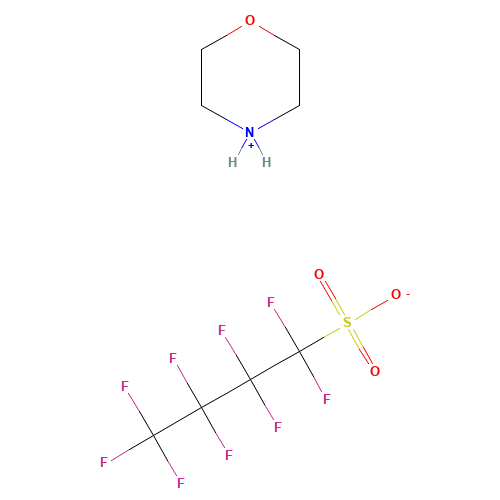 N-Morpholinium nonafluorobutanesulfonate (CAS: 503155-89-3) - Chemical Structure and Molecular Formula 