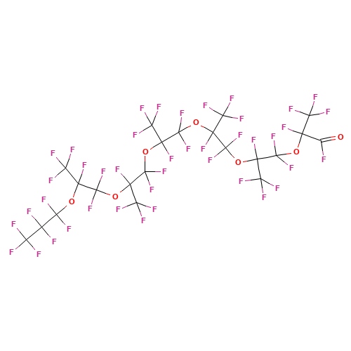 Perfluoro-2,5,8,11,14,17-hexamethyl-3,6,9,12,15,18-hexaoxaheneicosanoyl fluoride (CAS: 13140-24-4) - Related Chemical Product