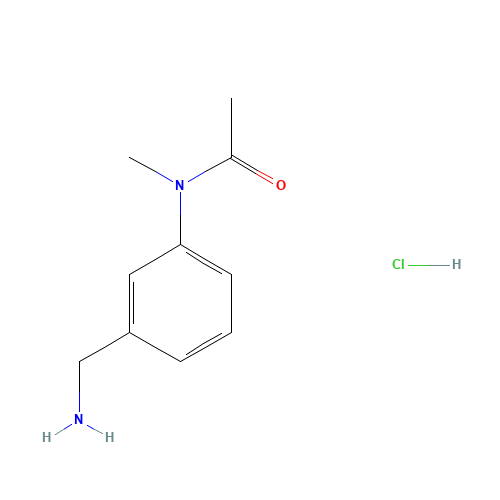 N-[3-(Aminomethyl)phenyl]-N-methylacetamide hydrochloride (CAS: 849020-90-2) - Chemical Structure and Molecular Formula 