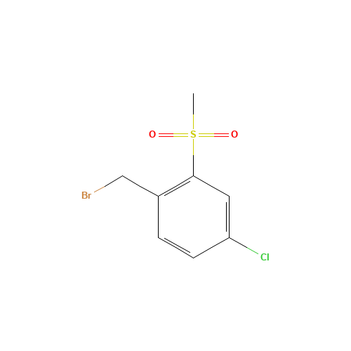 1-(Bromomethyl)-4-chloro-2-(methylsulfonyl)-benzene (CAS: 849035-64-9) - Chemical Structure and Molecular Formula 
