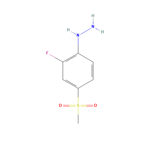 [2-Fluoro-4-(methylsulfonyl)phenyl]hydrazine (CAS: 832714-48-4) - Chemical Structure and Molecular Formula 