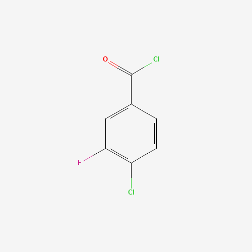 4-Chloro-3-fluorobenzoyl chloride (CAS: 177787-25-6) - Chemical Structure and Molecular Formula 