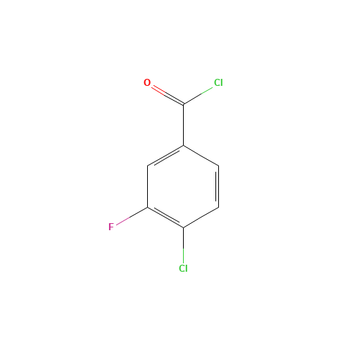 4-Chloro-3-fluorobenzoyl chloride (CAS: 177787-25-6) - Chemical Structure and Molecular Formula 