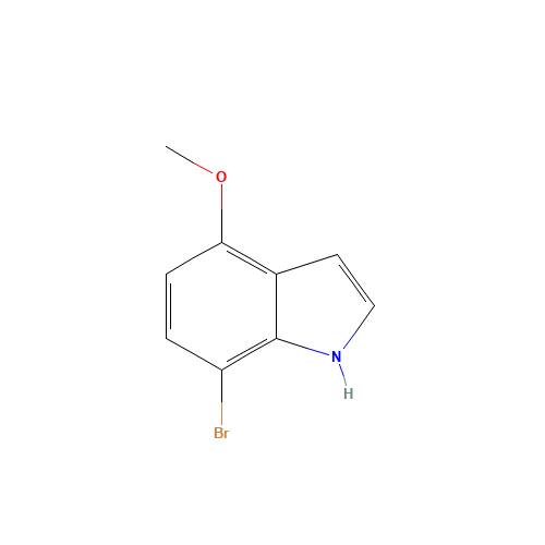 7-Bromo-4-methoxyindole (CAS: 81224-16-0) - Chemical Structure and Molecular Formula 