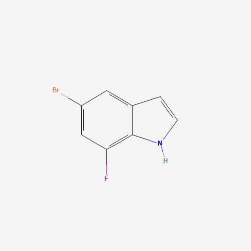 5-Bromo-7-fluoroindole (CAS: 883500-73-0) - Chemical Structure and Molecular Formula 