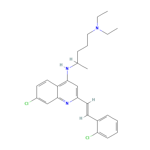 N-*4*-{7-Chloro-2-[2-(2-chloro-phenyl)-vinyl]-quin olin-4-yl}-N*1*,N*1*-diethyl-pentane-1,4-diamine (CAS: 10023-54-8) - Related Chemical Product