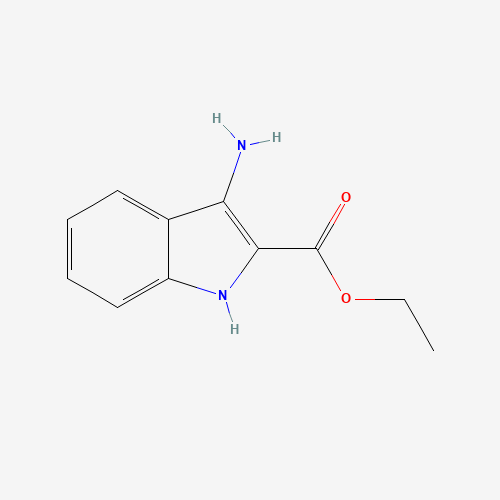 Ethyl 3-amino-1H-indole-2-carboxylate (CAS: 87223-77-6) - Chemical Structure and Molecular Formula 