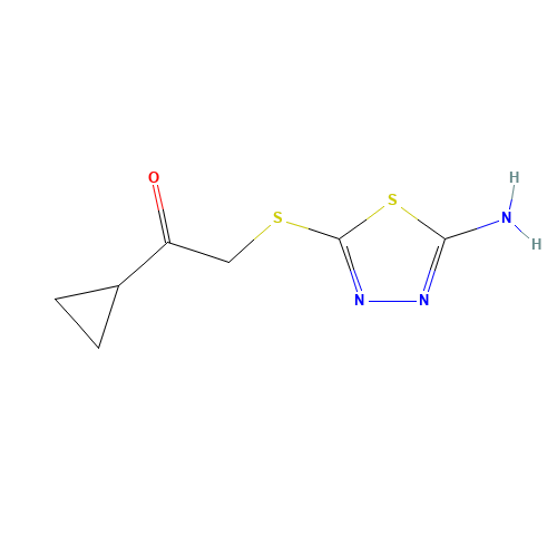 2-(5-Amino-[1,3,4]thiadiazol-2-ylsulfanyl)-1-cyclopropyl-ethanone (CAS: 309283-44-1) - Related Chemical Product