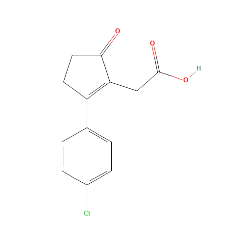 [2-(4-Chloro-phenyl)-5-oxo-cyclopent-1-enyl]-acetic acid (CAS: 53272-87-0) - Related Chemical Product